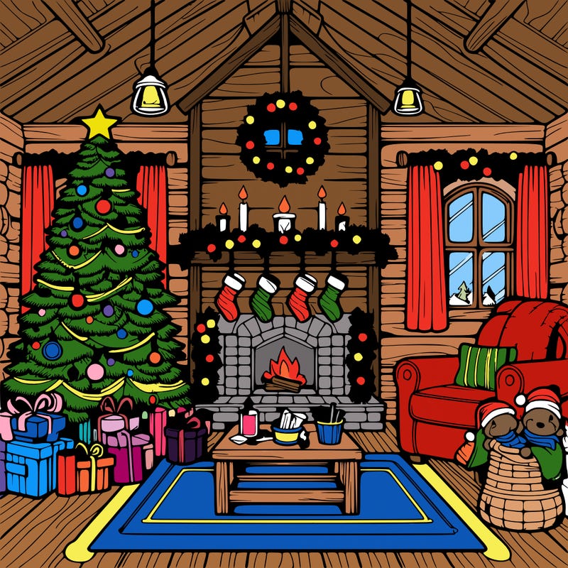 christmas house interior