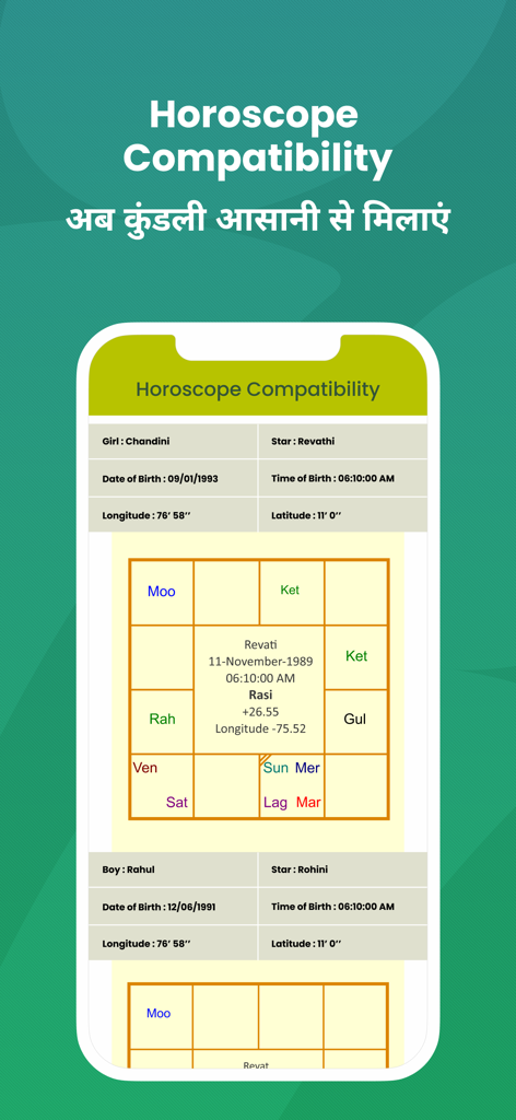 Horoscope compatibility and kundli matching feature in the Bharat Matrimony app