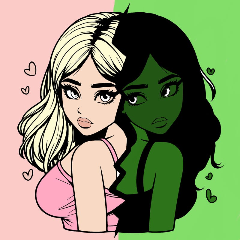 realistic girl split