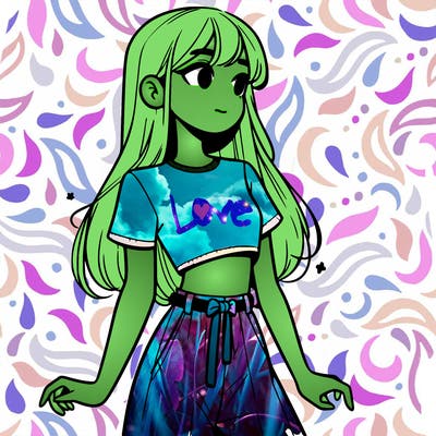 girl in a cute crop top