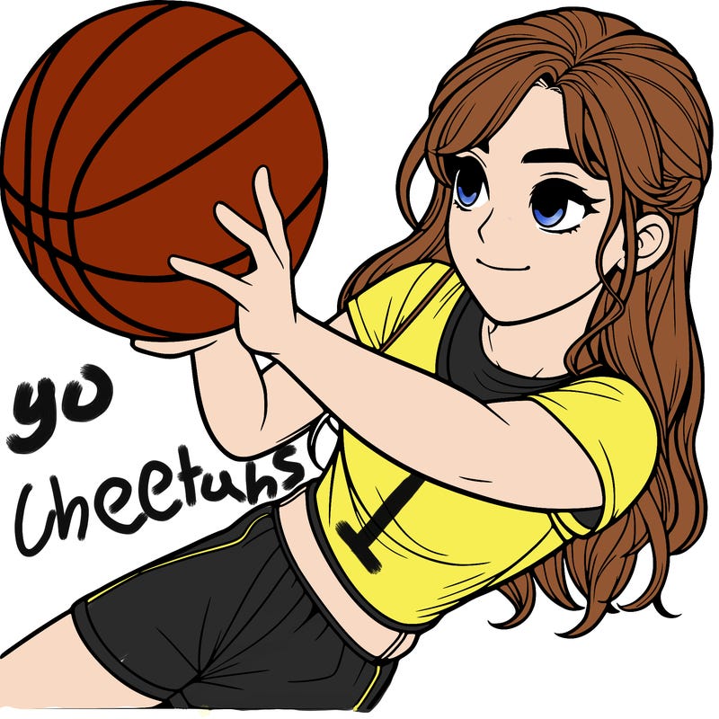 realistic girl playing basketball