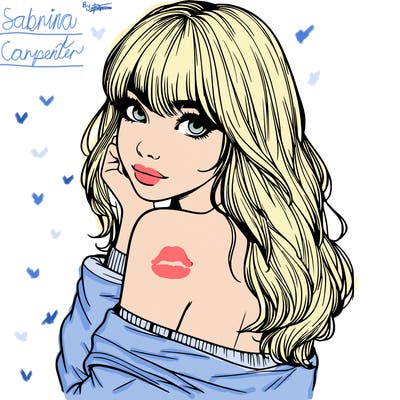 realistic girl with bangs looking over her shoulder