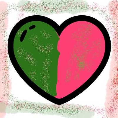 a blank heart