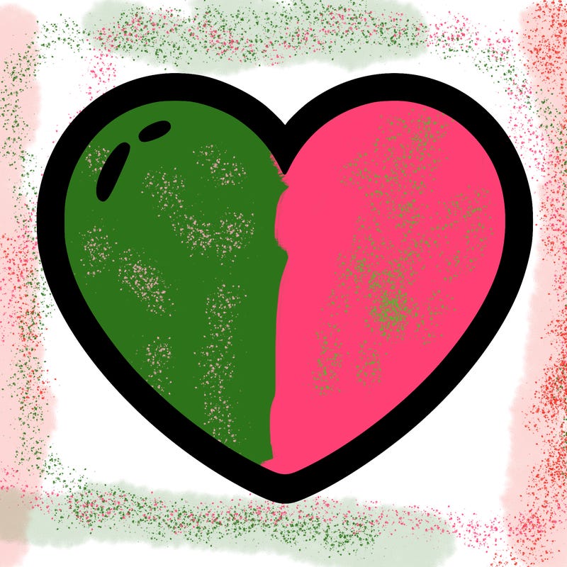 a blank heart