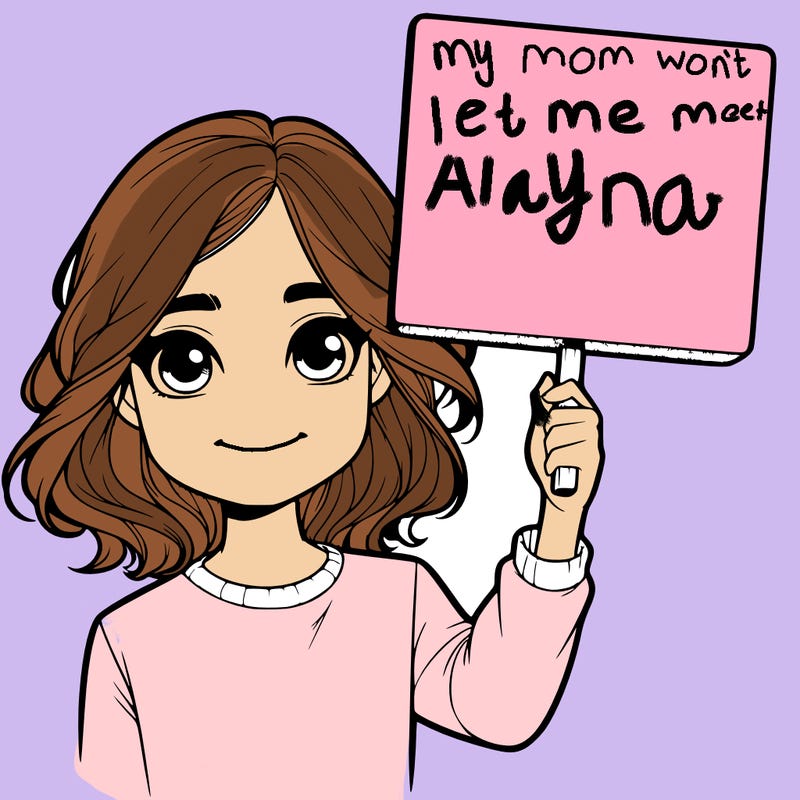 realistic girl holding up a sign