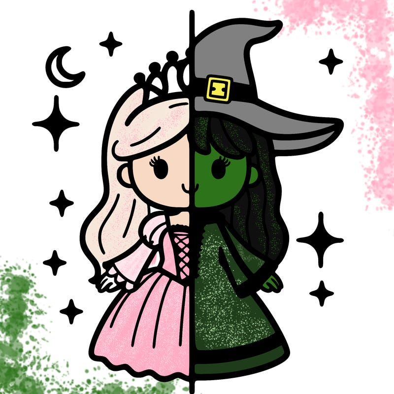 split princess and witch