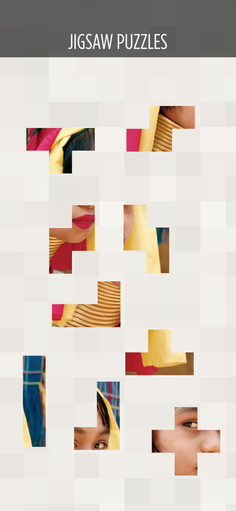 Bonza Planet - Un écran de puzzle du jeu Bonza Planet présentant une photographie sur le thème de l'humanité.