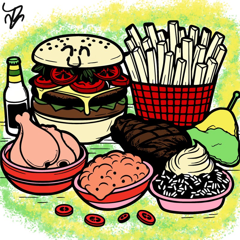 detailed black american soul food