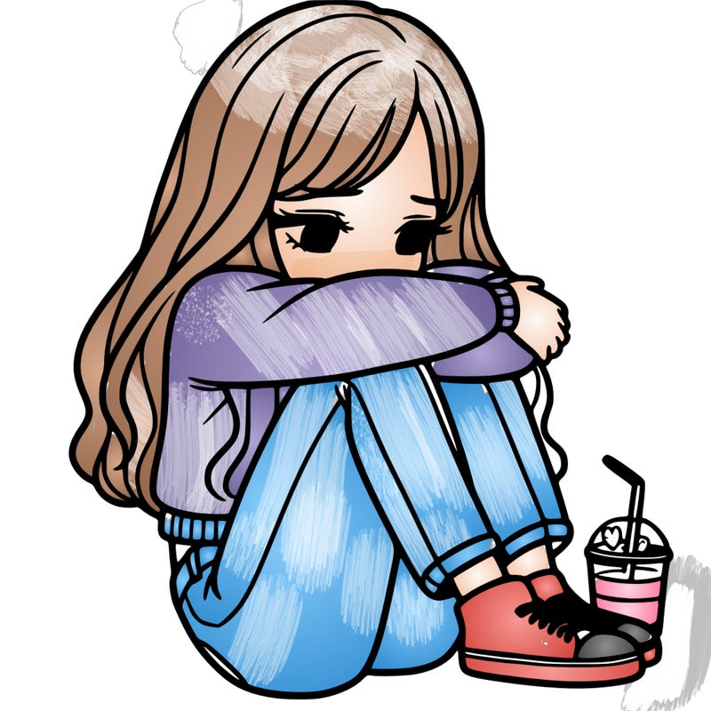 a girl  after a breakup