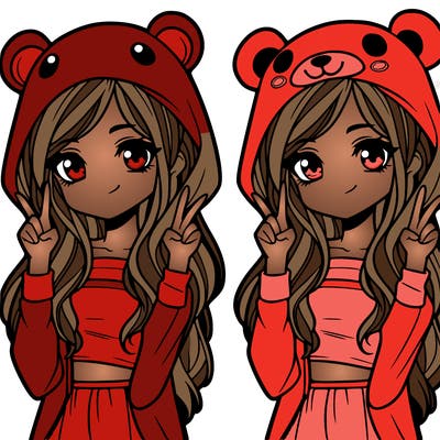 teen girl in animal costume