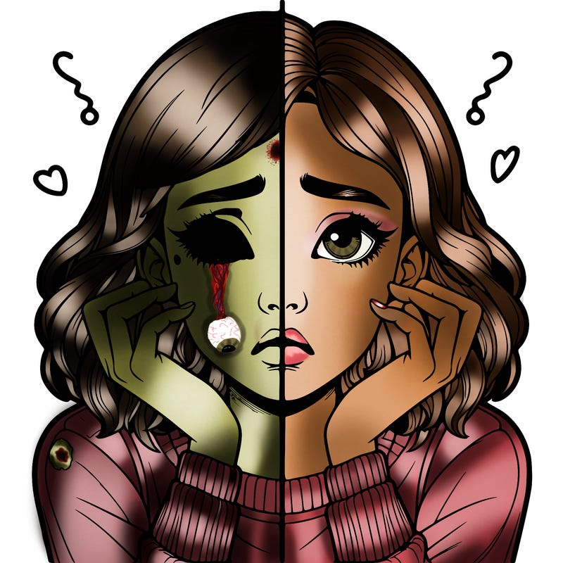 realistic girl split