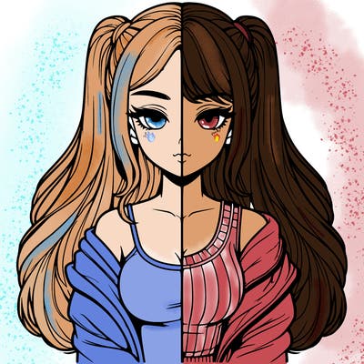 realistic girl split