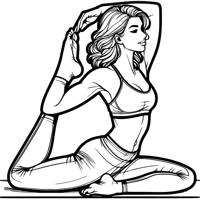 realistic woman doing yoga