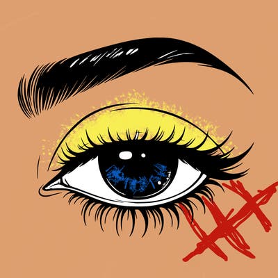 eye closed realistic