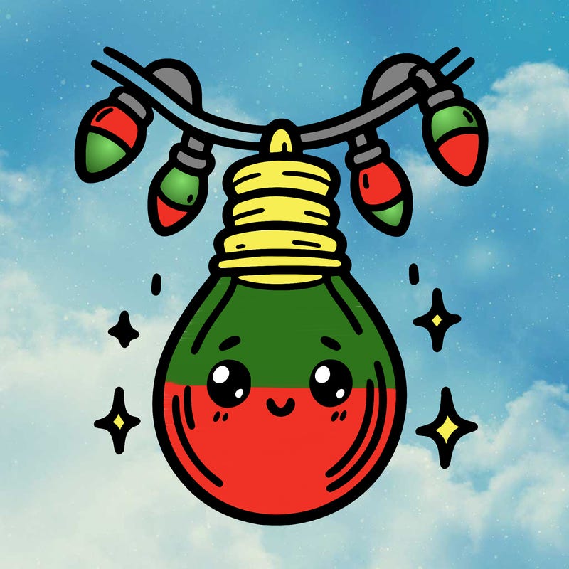 small bulb of a garland