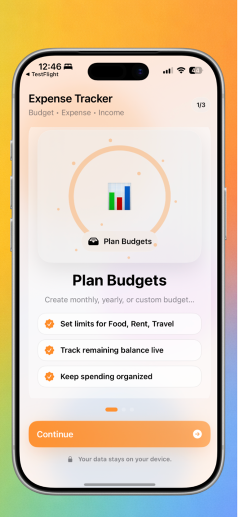 Budget Planner Buddy :Bilancio - Tela de integração do Bilancio Budget Planner mostrando recursos para definir limites de gastos e rastrear despesas.