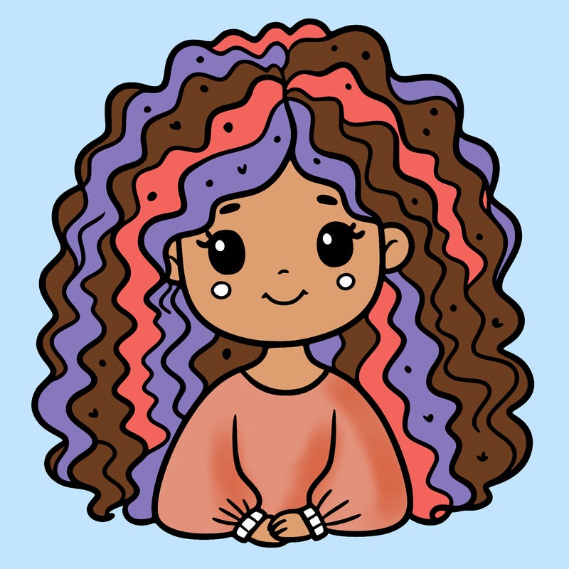 curly hair girl