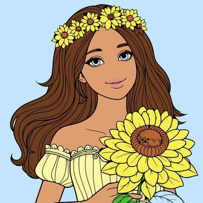 realistic flower princess