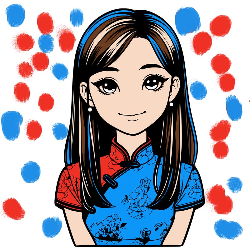 realistic asian girl wearing qipao