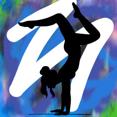 a woman doing a handstand