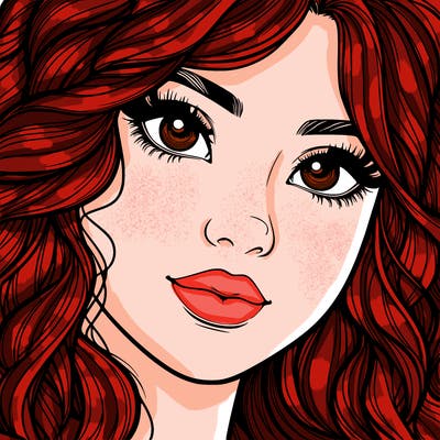 beautiful realistic girl close up to the camera with wavy hair,