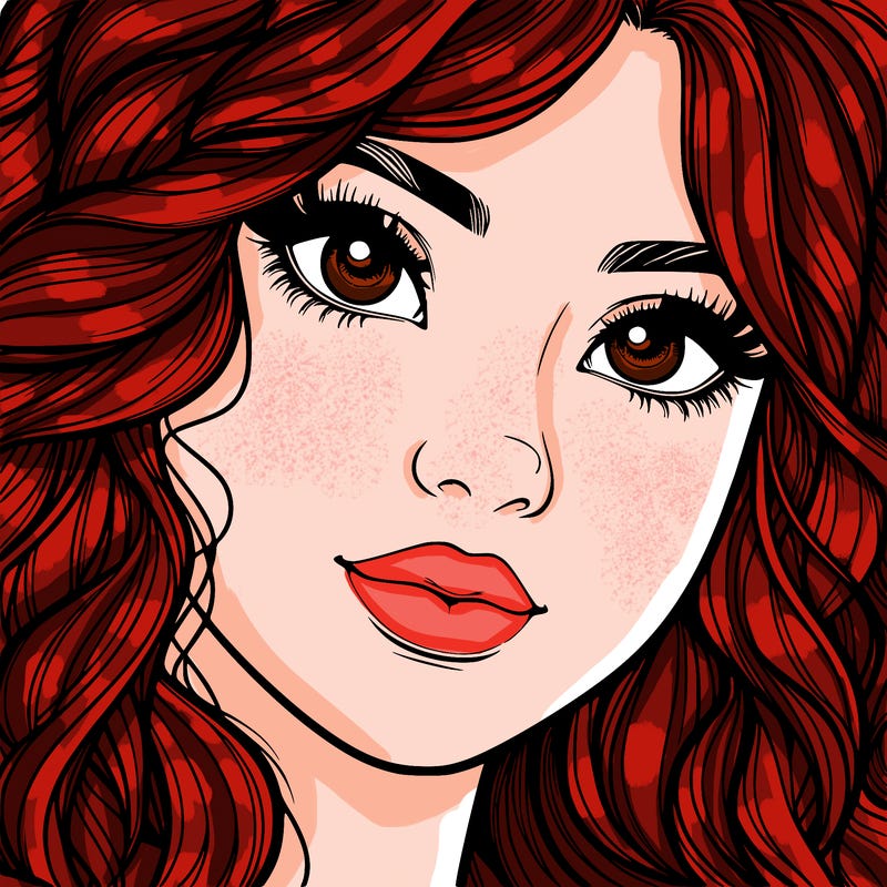 beautiful realistic girl close up to the camera with wavy hair,