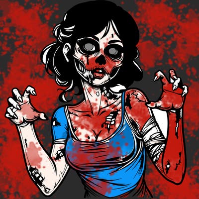 realistic zombie girl