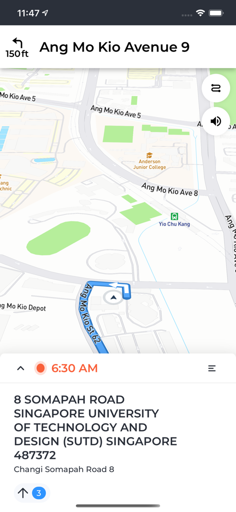 SWAT Driver 2 - SWAT Driver 2 app navigation interface showing real-time map route and destination address