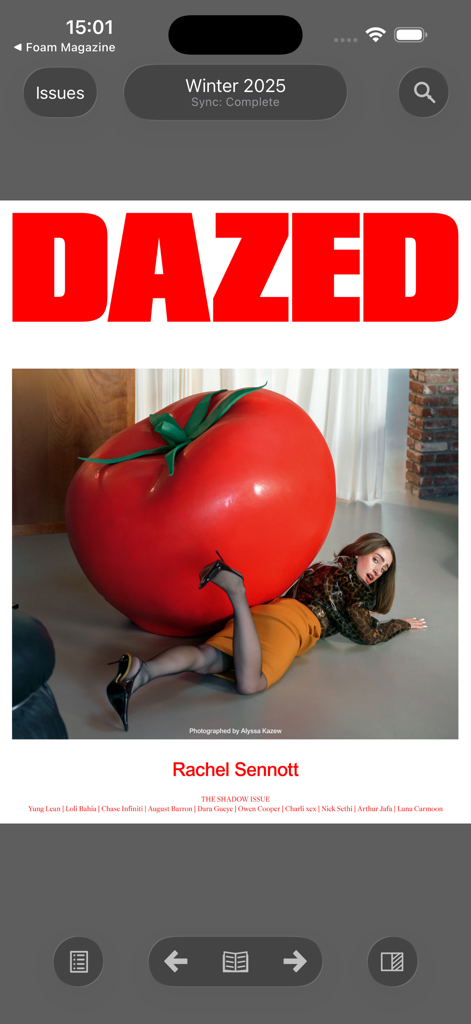 Dazed Magazine - Portada digital del número de invierno de 2025 de Dazed Magazine con Rachel Sennott.