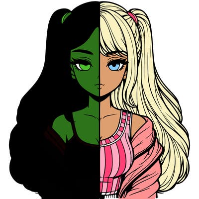 realistic girl split