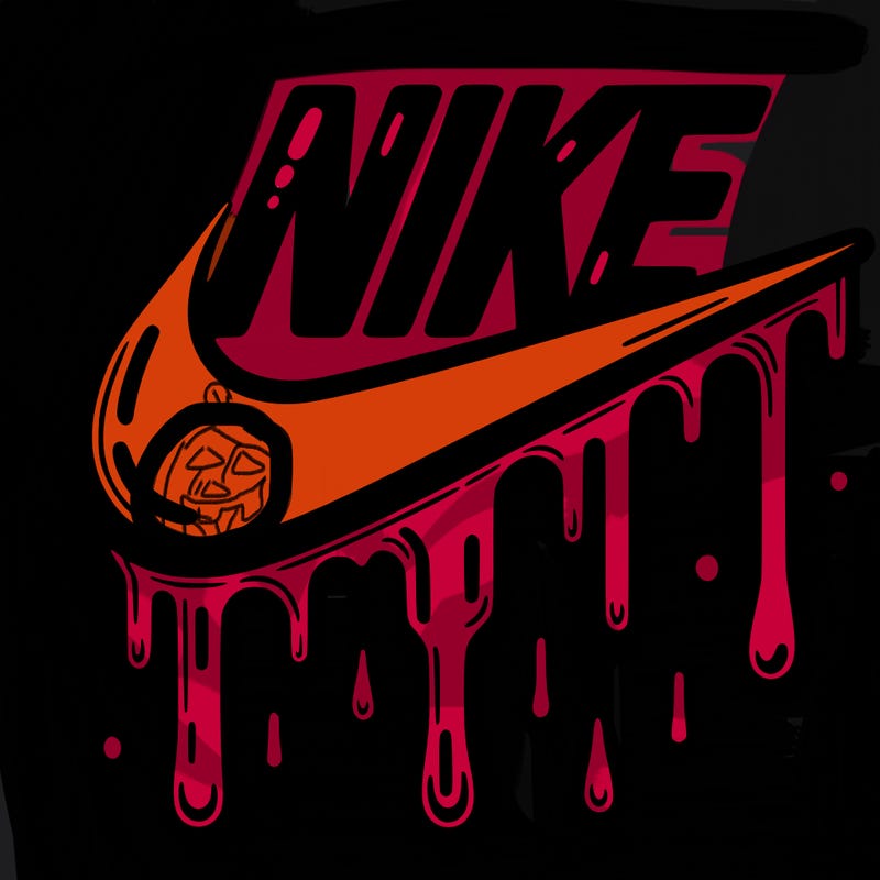 dripping nike logo