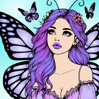 butterfly fairy realistic girl