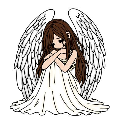 ethereal girl in grief, lonely and heartbroken