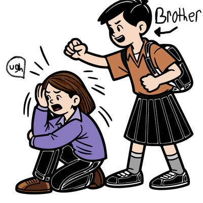 small girl getting bullied