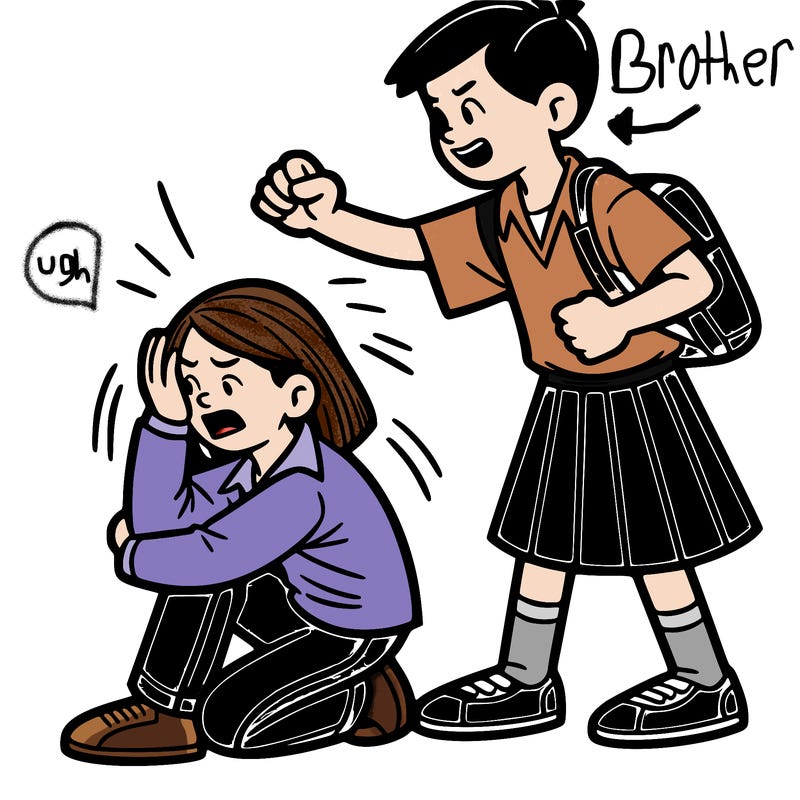 small girl getting bullied