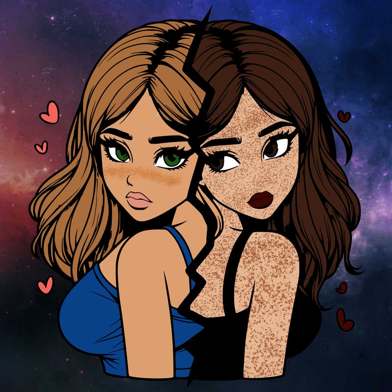 realistic girl split