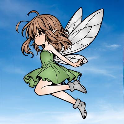 manga fairy flying
