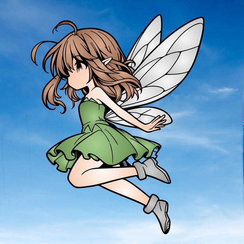 manga fairy flying