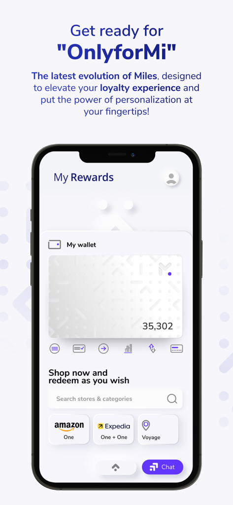 My Rewards by Visa Loyalty - My Rewards by Visa Loyalty app home screen showing digital wallet and points