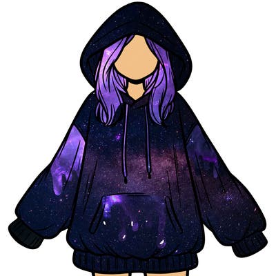 girl in oversized hoodie