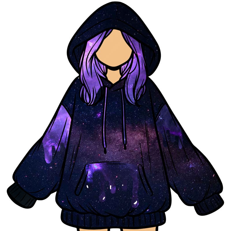 girl in oversized hoodie
