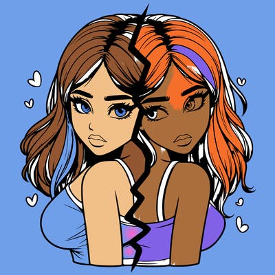 realistic girl split