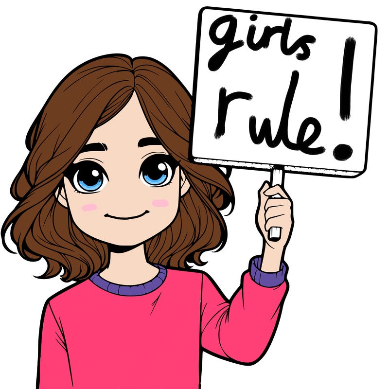 realistic girl holding up a sign