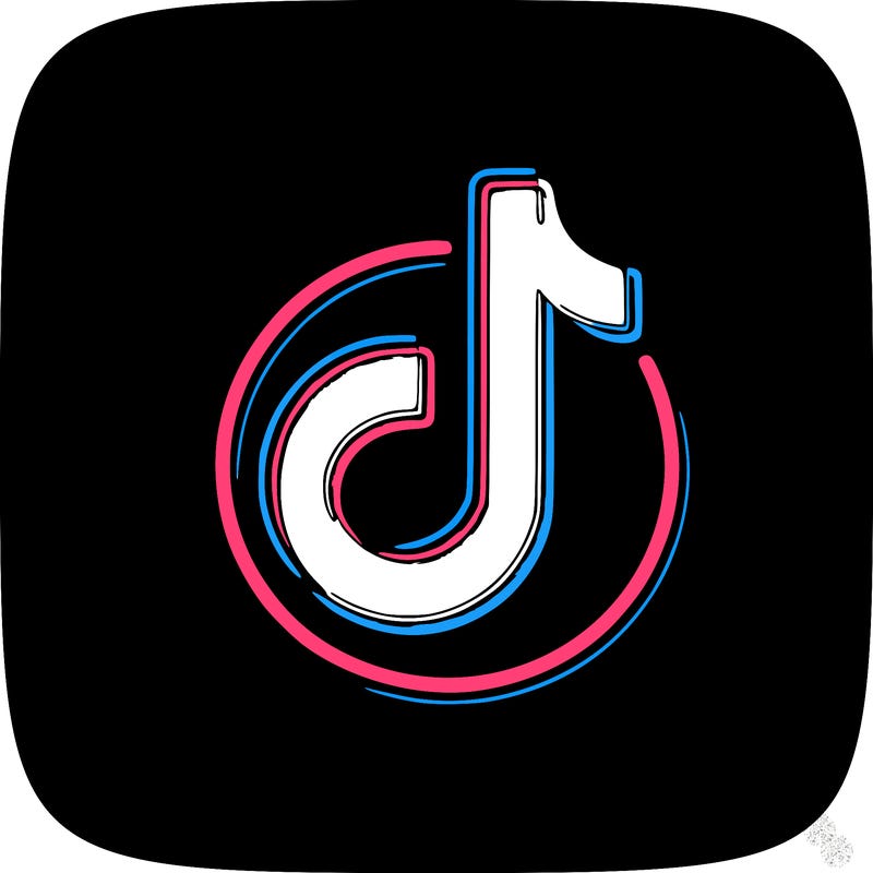 tiktok logo neon