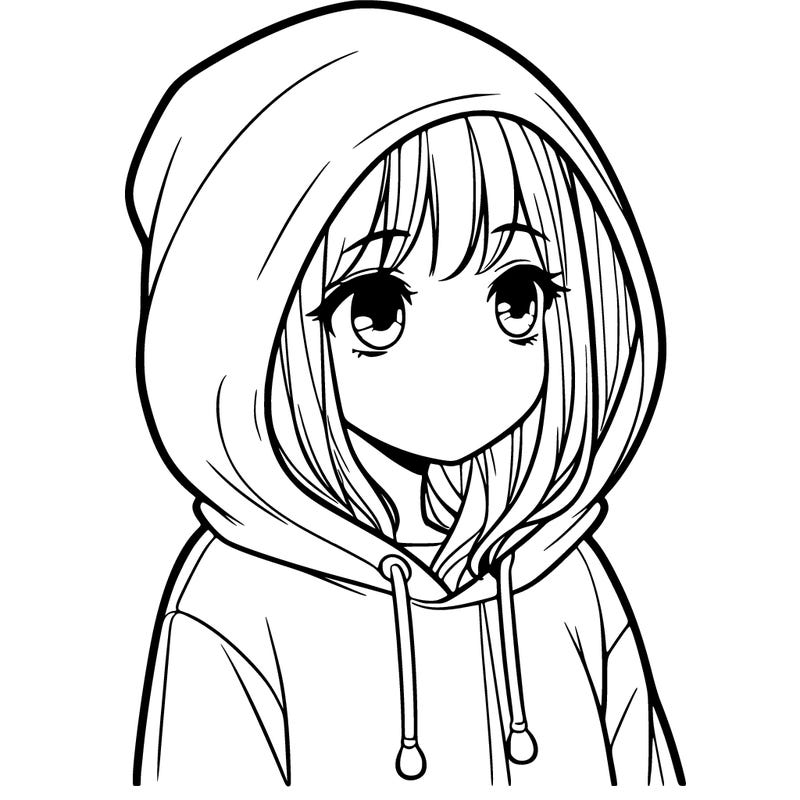 girl in a hoodie