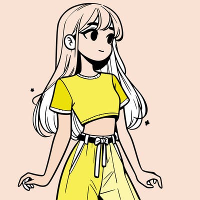 girl in a cute crop top