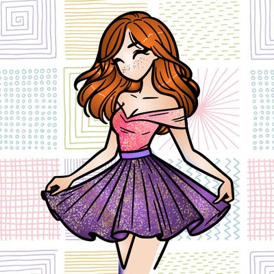 woman in skirt