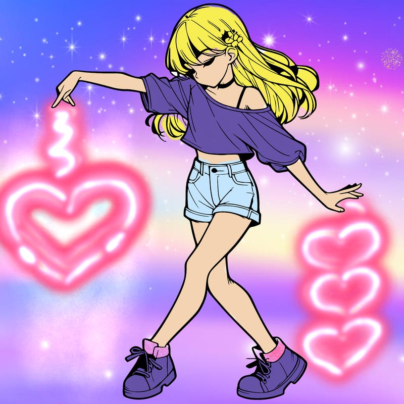 realistic girl danceing