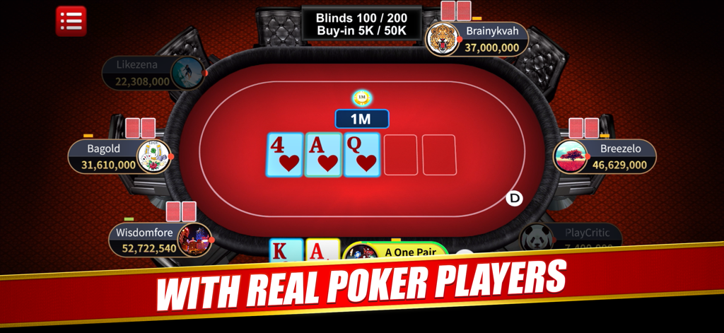 Dragon Ace Casino - Poker - A live Texas Holdem poker game with multiple players at a virtual table