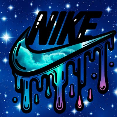 dripping nike logo